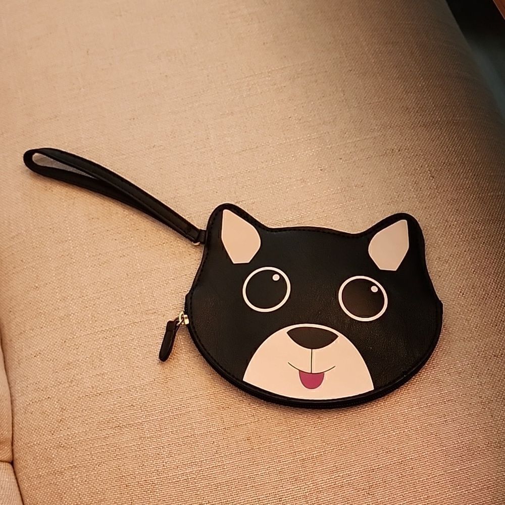 Betsey Johnson French Bulldog Wristlet Purse/wallet